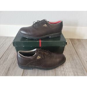Nunn Bush Men's Brown Leather Golf Shoes Lace Up size 12 M Monroe Smooth